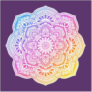 Prism Flower Mandala Posters and Art