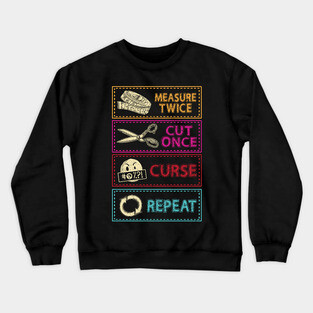 Funny Sewing Sewer Design Crewneck Sweatshirt