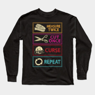 Funny Sewing Sewer Design Long Sleeve T-Shirt