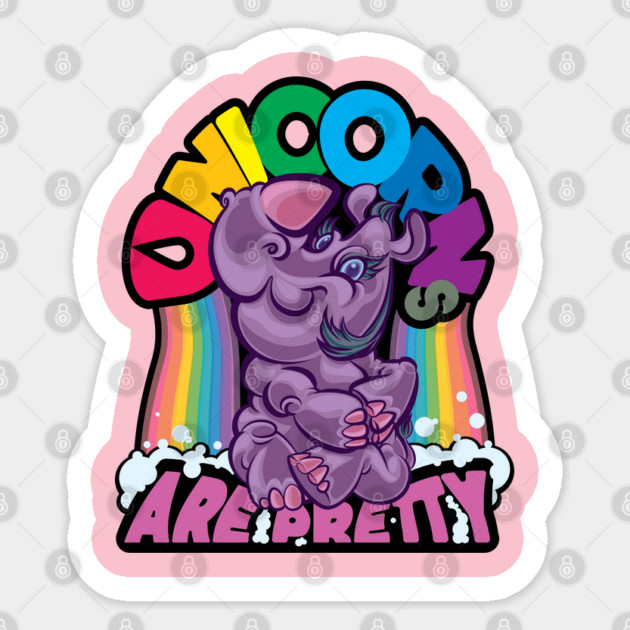 Unicorns are Pretty Sticker by majanation