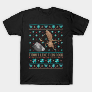 I Don't Like This Rock Ugly Christmas , Marcus The Worm Xmas , Funny Meme T-Shirt