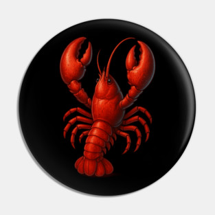 Funny Lobster Lover – Cute Crustacean Art Pin