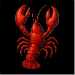 Funny Lobster Lover – Cute Crustacean Art Posters and Art