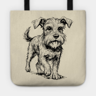 Expressive Schnauzer Dog Tote