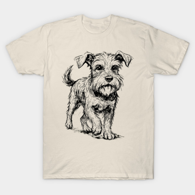 Expressive Schnauzer Dog T-Shirt by DonWillisJrArt