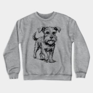 Expressive Schnauzer Dog Crewneck Sweatshirt
