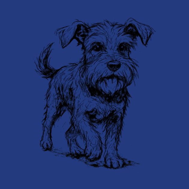 Expressive Schnauzer Dog by DonWillisJrArt