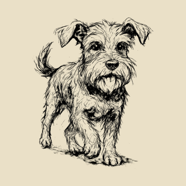 Expressive Schnauzer Dog by DonWillisJrArt