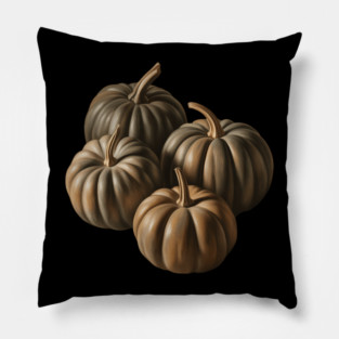 Halloween Chicken Halloween Fall Junk Journal dark pumpkins with twisted stems Pillow