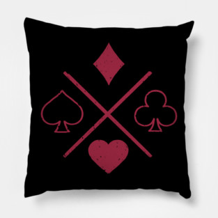 Playing Card Suits Pillow