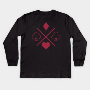Playing Card Suits Kids Long Sleeve T-Shirt