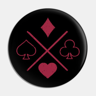 Playing Card Suits Pin