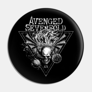 Avenged Sevenfold A7X Deathbat Icon Vintage Fan Art Design Pin