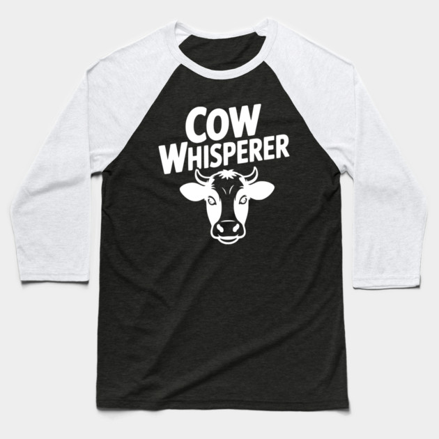Cow Whisperer Baseball T-Shirt by Frank Ring