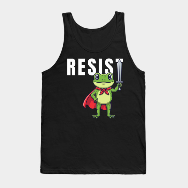 Resist-Frog Tank Top by Creatifly Graphic Tees