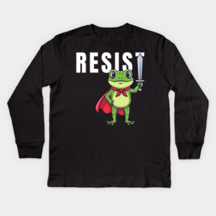 Resist-Frog Kids Long Sleeve T-Shirt