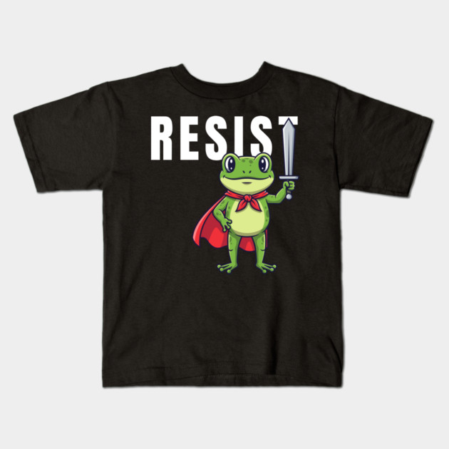 Resist-Frog Kids T-Shirt by Creatifly Graphic Tees