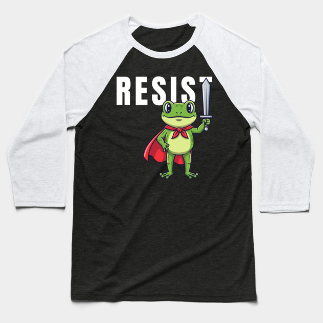 Resist-Frog Baseball T-Shirt by Creatifly Graphic Tees
