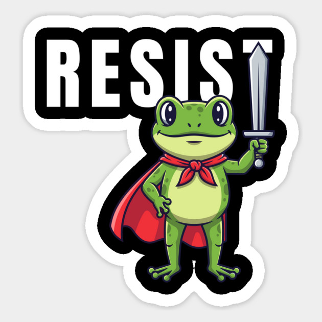 Resist-Frog Magnet by Creatifly Graphic Tees