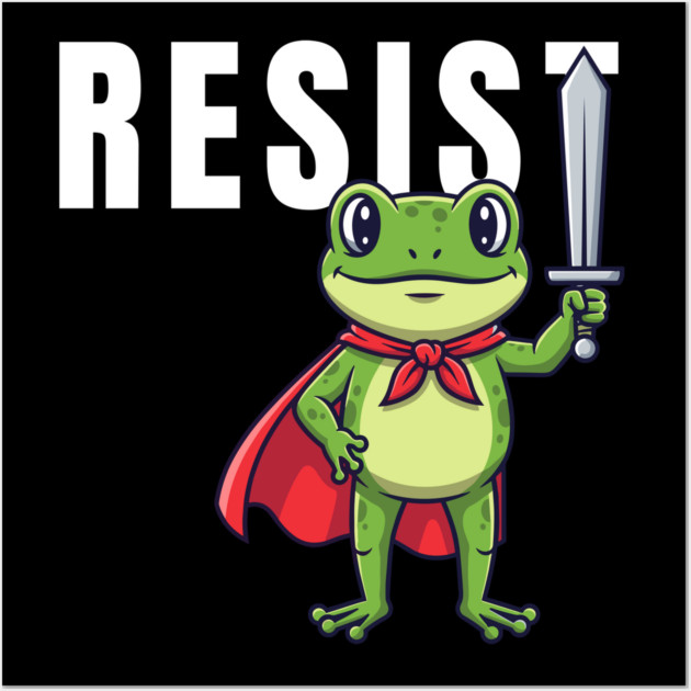 Resist-Frog Wall Art by Creatifly Graphic Tees