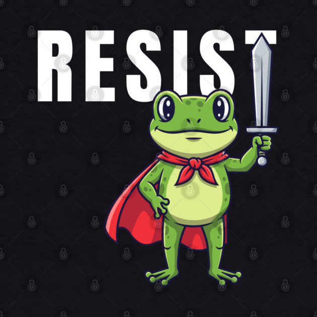 Resist-Frog by Creatifly Graphic Tees