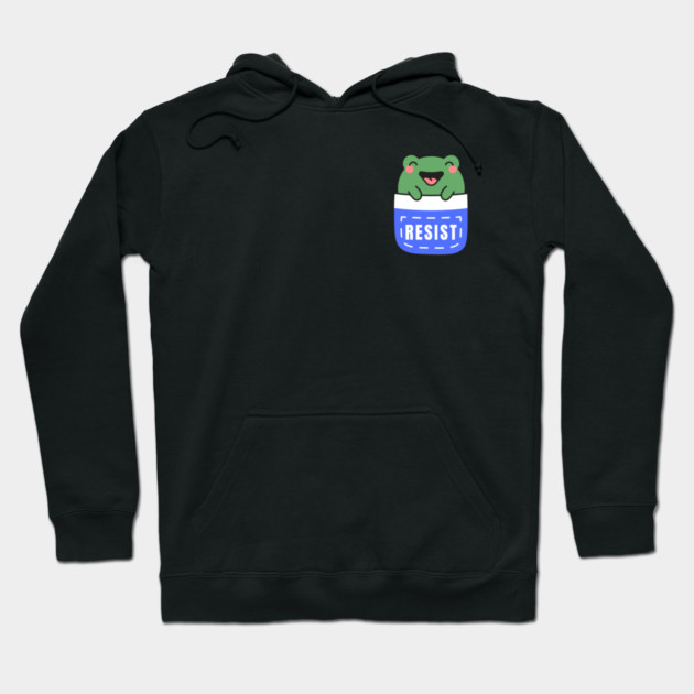 Resist-Frog Hoodie by Creatifly Graphic Tees