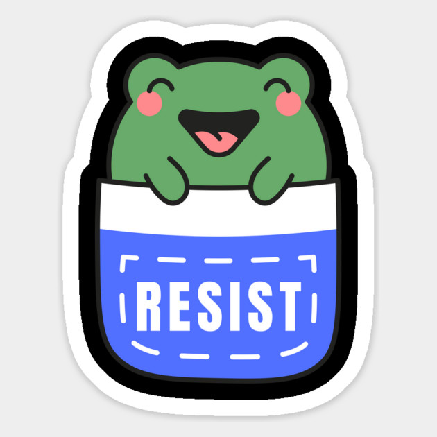 Resist-Frog Magnet by Creatifly Graphic Tees