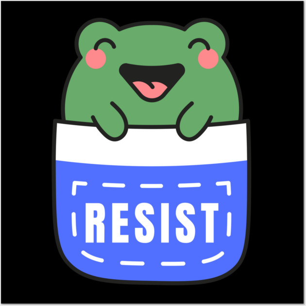 Resist-Frog Wall Art by Creatifly Graphic Tees