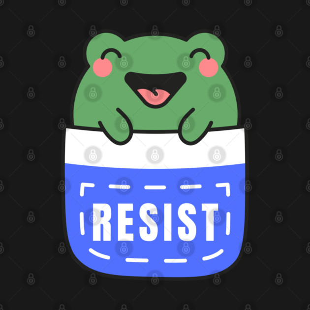 Resist-Frog by Creatifly Graphic Tees