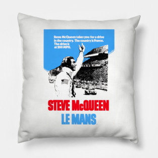 Le Mans Steve McQueen Pillow