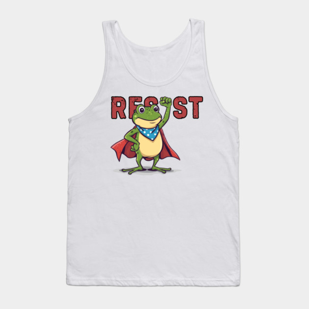 Resist-Frog Tank Top by Creatifly Graphic Tees