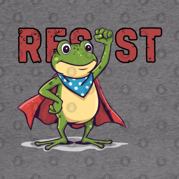 Resist-Frog by Creatifly Graphic Tees