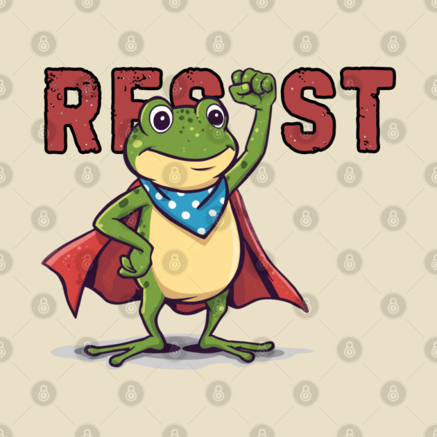 Resist-Frog by Creatifly Graphic Tees