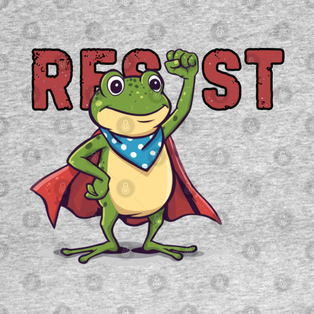 Resist-Frog by Creatifly Graphic Tees