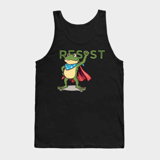 Resist-Frog Tank Top by Creatifly Graphic Tees