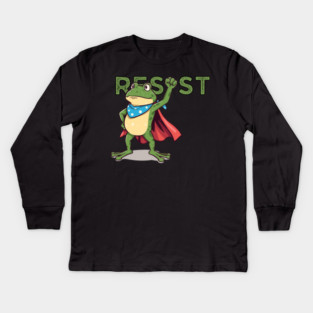 Resist-Frog Kids Long Sleeve T-Shirt