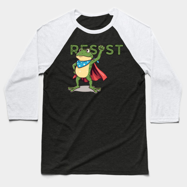 Resist-Frog Baseball T-Shirt by Creatifly Graphic Tees