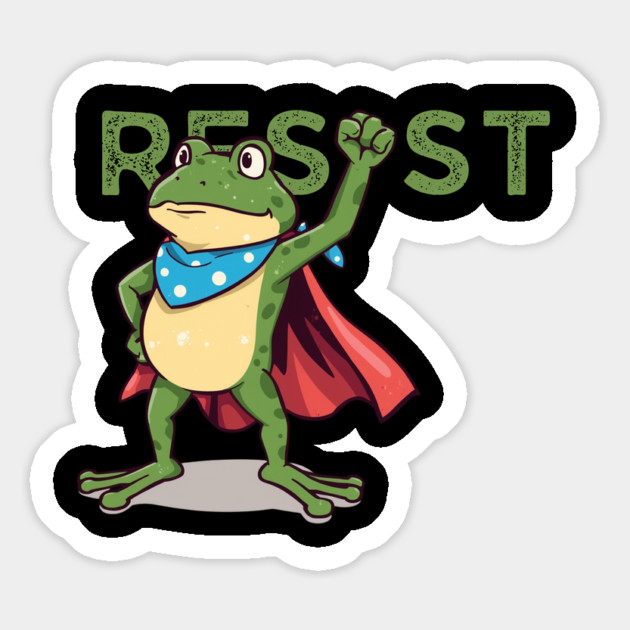 Resist-Frog Magnet by Creatifly Graphic Tees