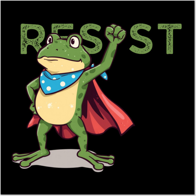 Resist-Frog Wall Art by Creatifly Graphic Tees