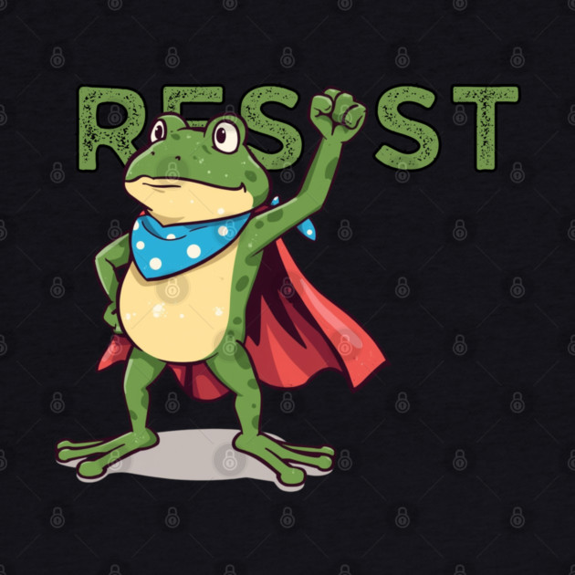 Resist-Frog by Creatifly Graphic Tees