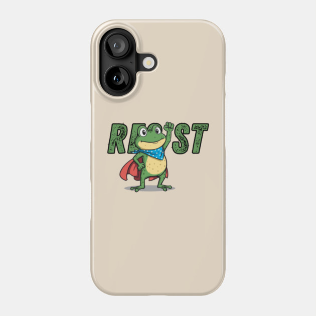 Resist-Frog Phone Case by Creatifly Graphic Tees