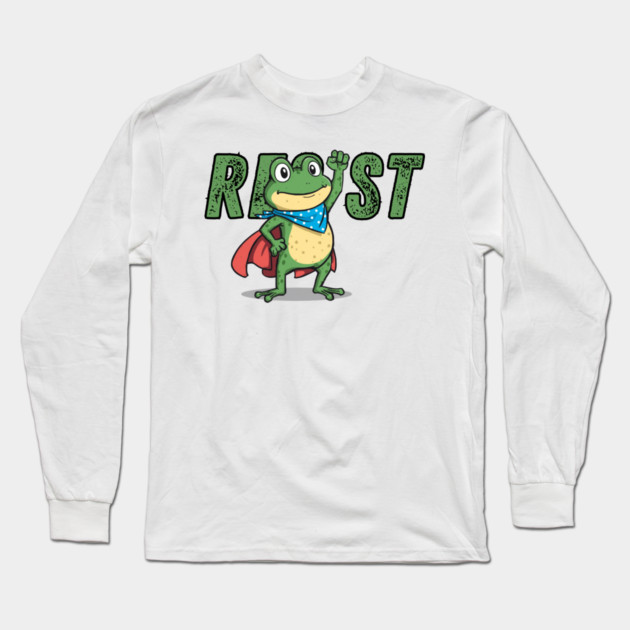Resist-Frog Long Sleeve T-Shirt by Creatifly Graphic Tees