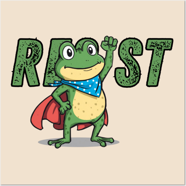 Resist-Frog Wall Art by Creatifly Graphic Tees