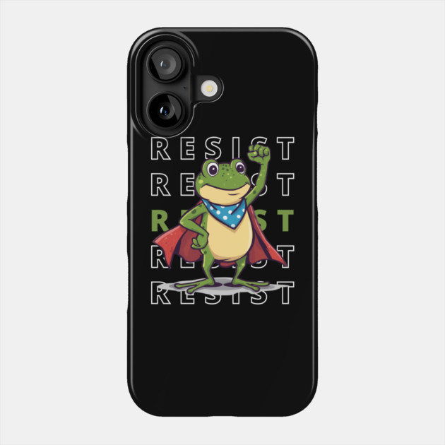 Resist-Frog Phone Case by Creatifly Graphic Tees