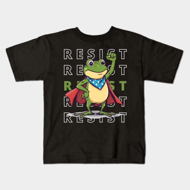 Resist-Frog Kids T-Shirt by Creatifly Graphic Tees
