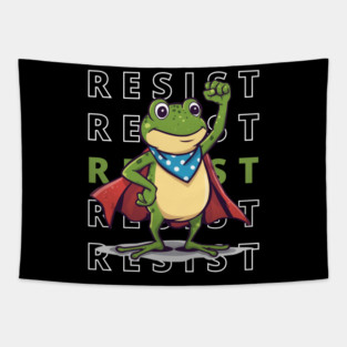 Resist-Frog Tapestry