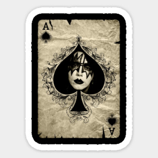 black leaf ace Frehley Sticker