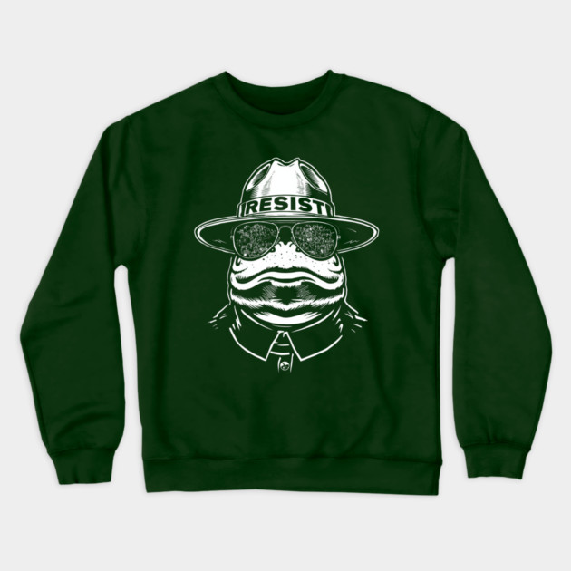 Resist-Frog Crewneck Sweatshirt by Creatifly Graphic Tees