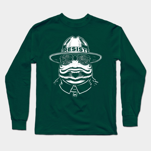 Resist-Frog Long Sleeve T-Shirt by Creatifly Graphic Tees