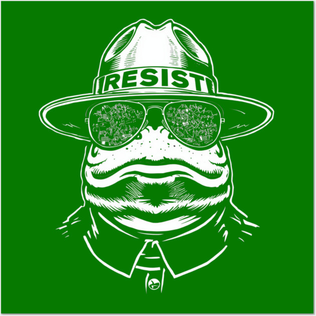 Resist-Frog Wall Art by Creatifly Graphic Tees